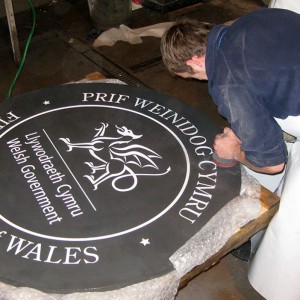 Сланцевая табличка с гравировкой - Камень Welsh Slate Великобритания