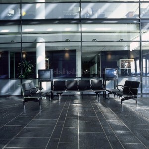 World Business Centre, Heathrow Airport - Welsh Slate Dark Blue Grey floor tiles