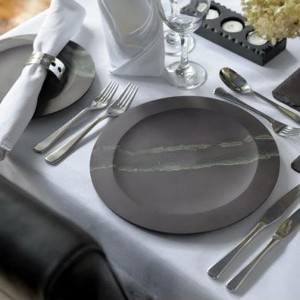 Английская тарелка - Полированный натуральный камень, сланец Welsh Slate Slateware Honed